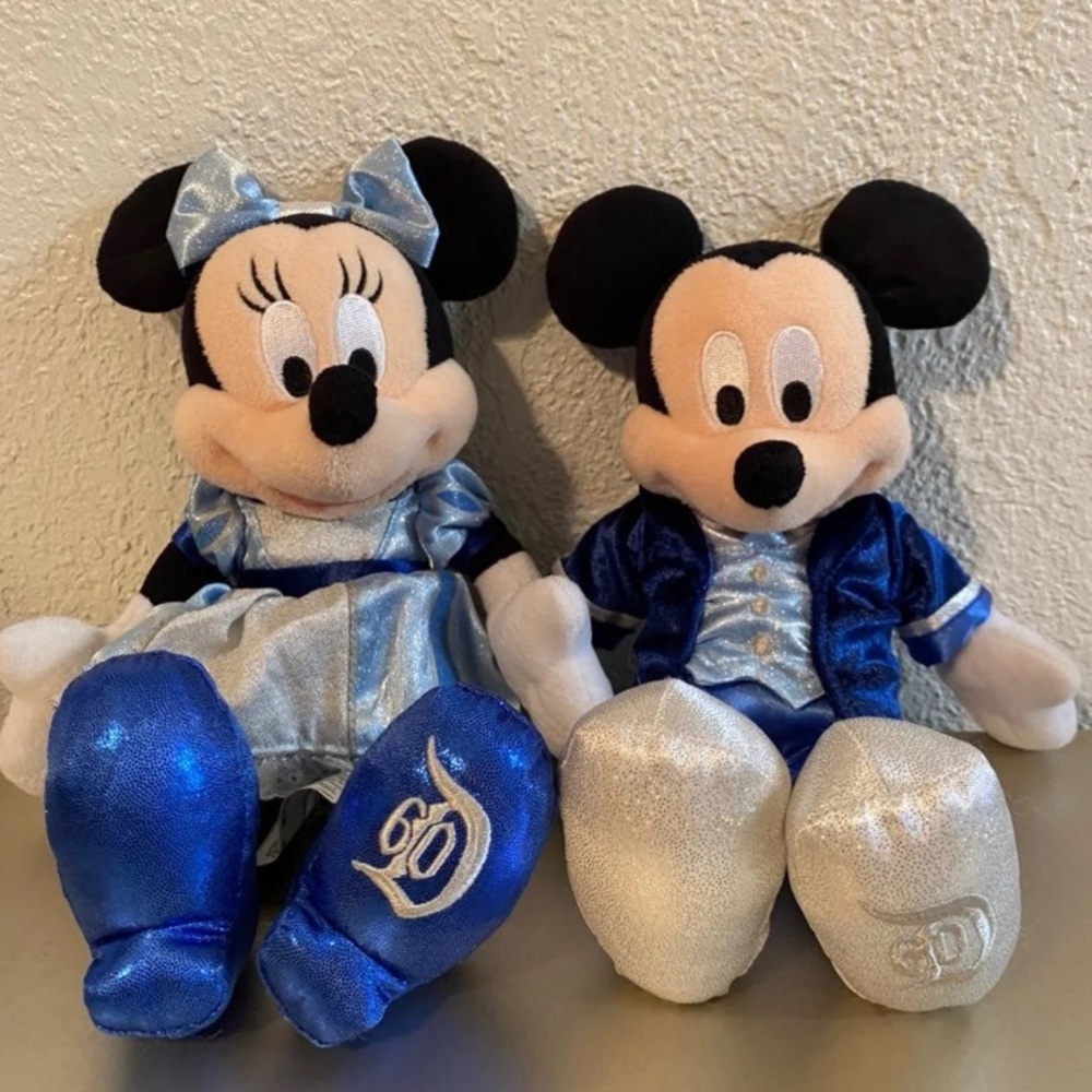 Disney 60th anniversary minnie and Mickey plush